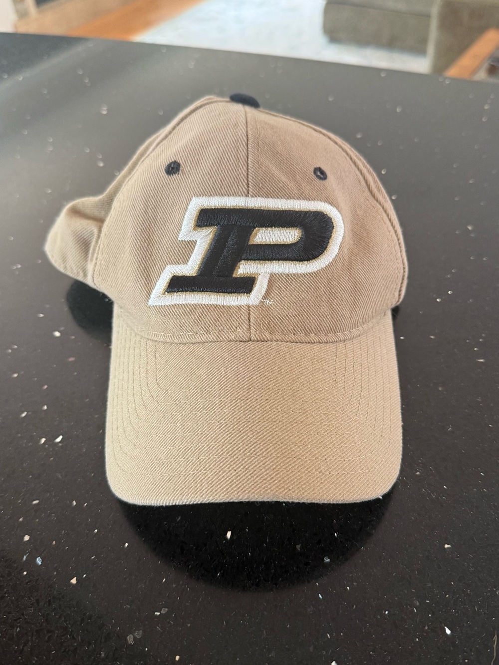 Purdue University Boilermakers Tan Baseball Cap with P Logo